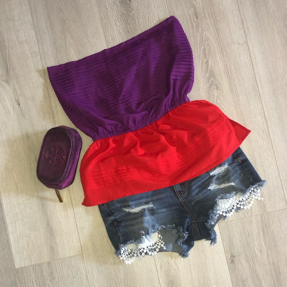 Rory Beca x Forever 21 Sleeveless Peplum Tube Top